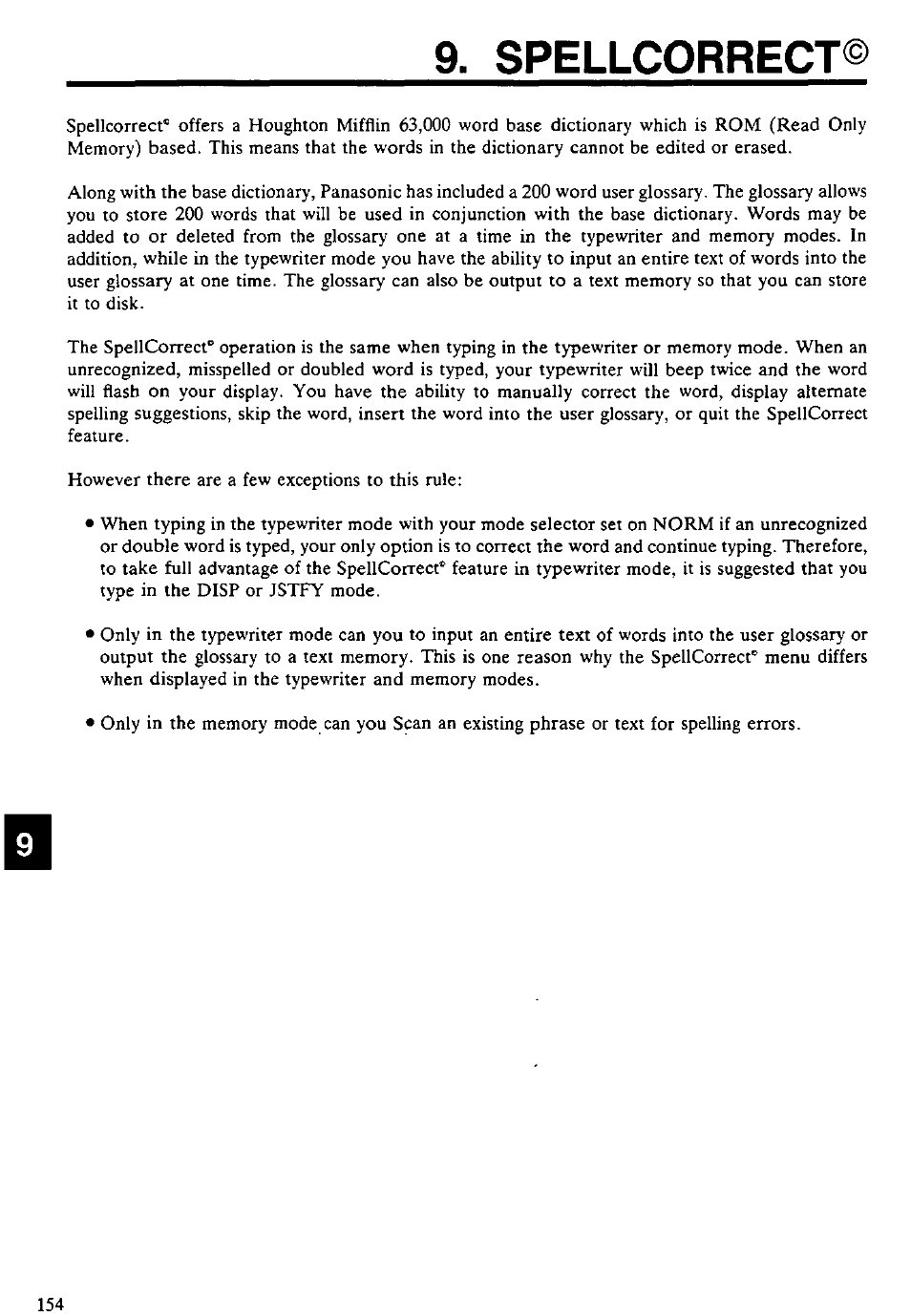Spellcorrect, Spellcorrecr | Panasonic KX-E4500 User Manual | Page 164 / 252