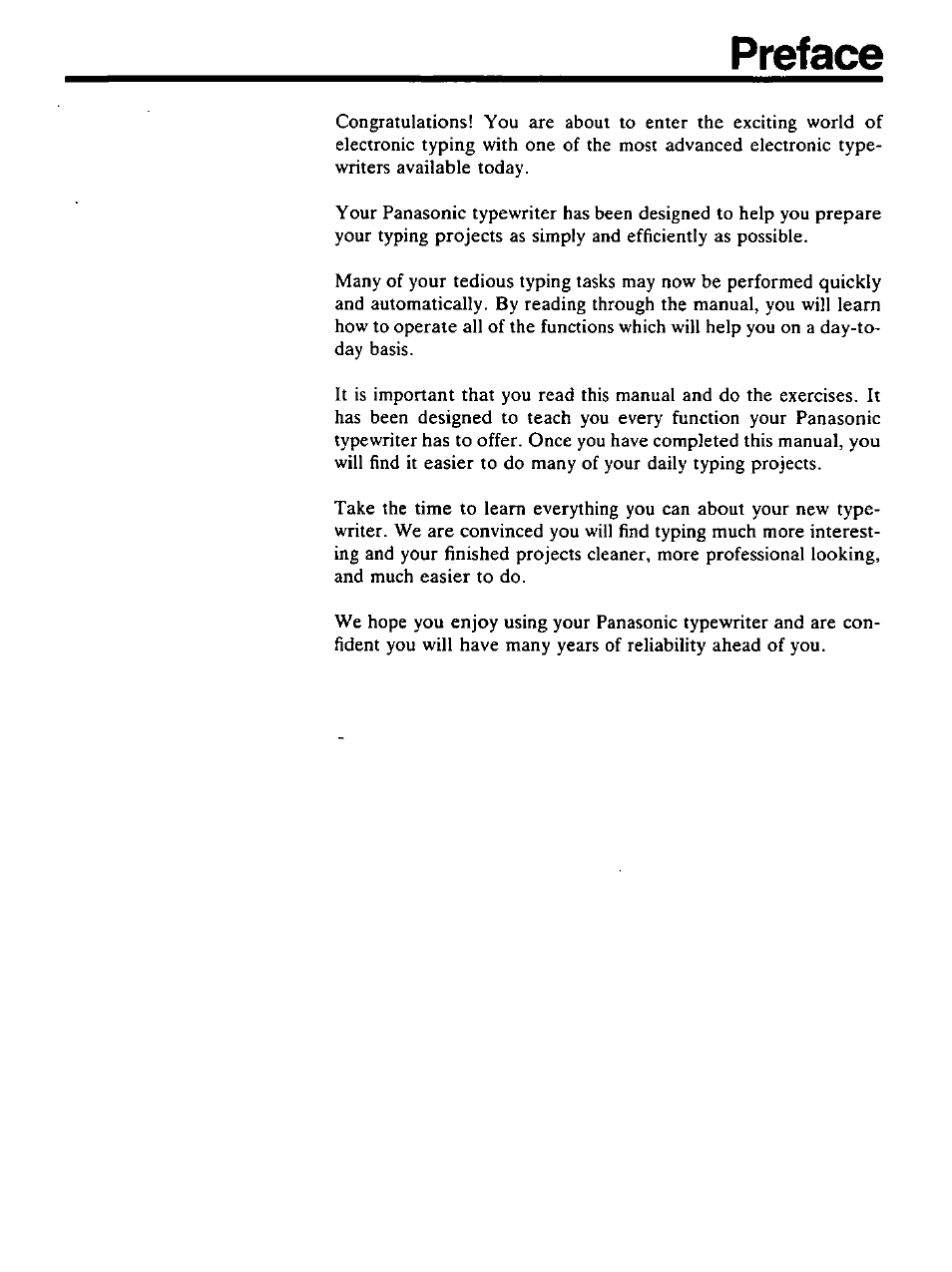 Preface | Panasonic KX-E4500 User Manual | Page 3 / 252