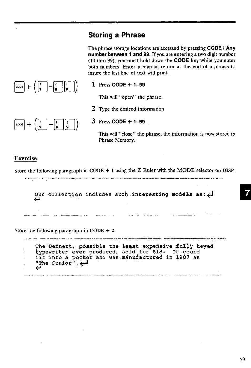Storing a phrase | Panasonic KX-E4500 User Manual | Page 69 / 252