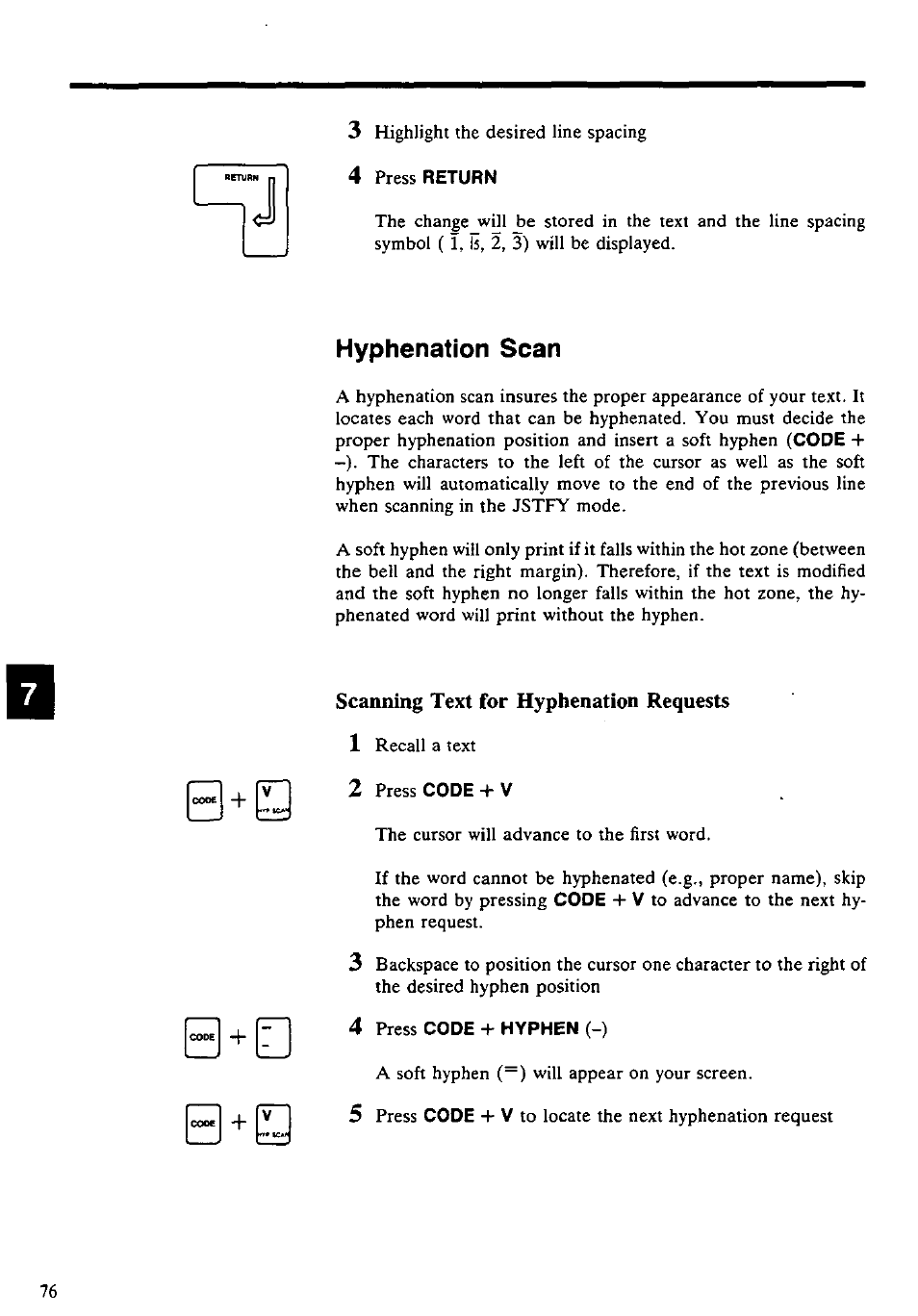 Hyphenation scan, Hyphenatin scan | Panasonic KX-E4500 User Manual | Page 86 / 252