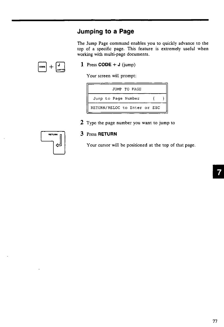 Jumping to a page | Panasonic KX-E4500 User Manual | Page 87 / 252