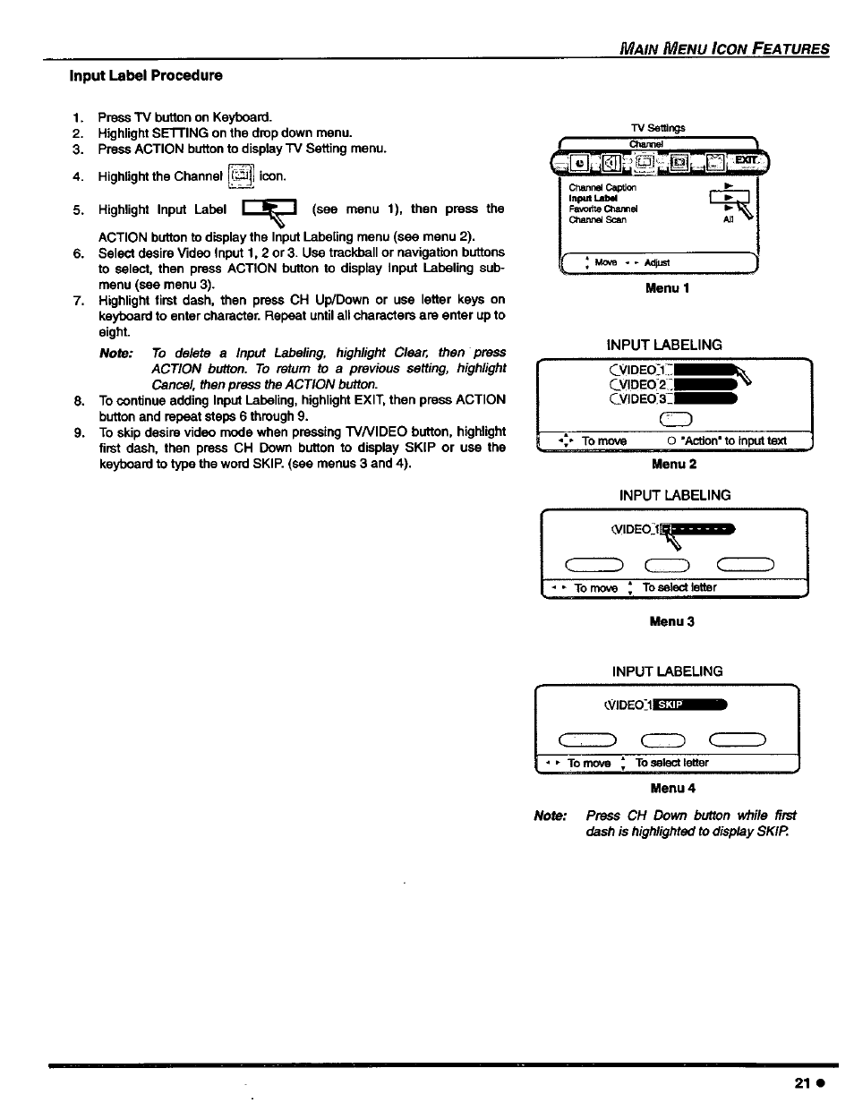 Input label procedure, D czd c | Panasonic CT-27D42 User Manual | Page 23 / 36