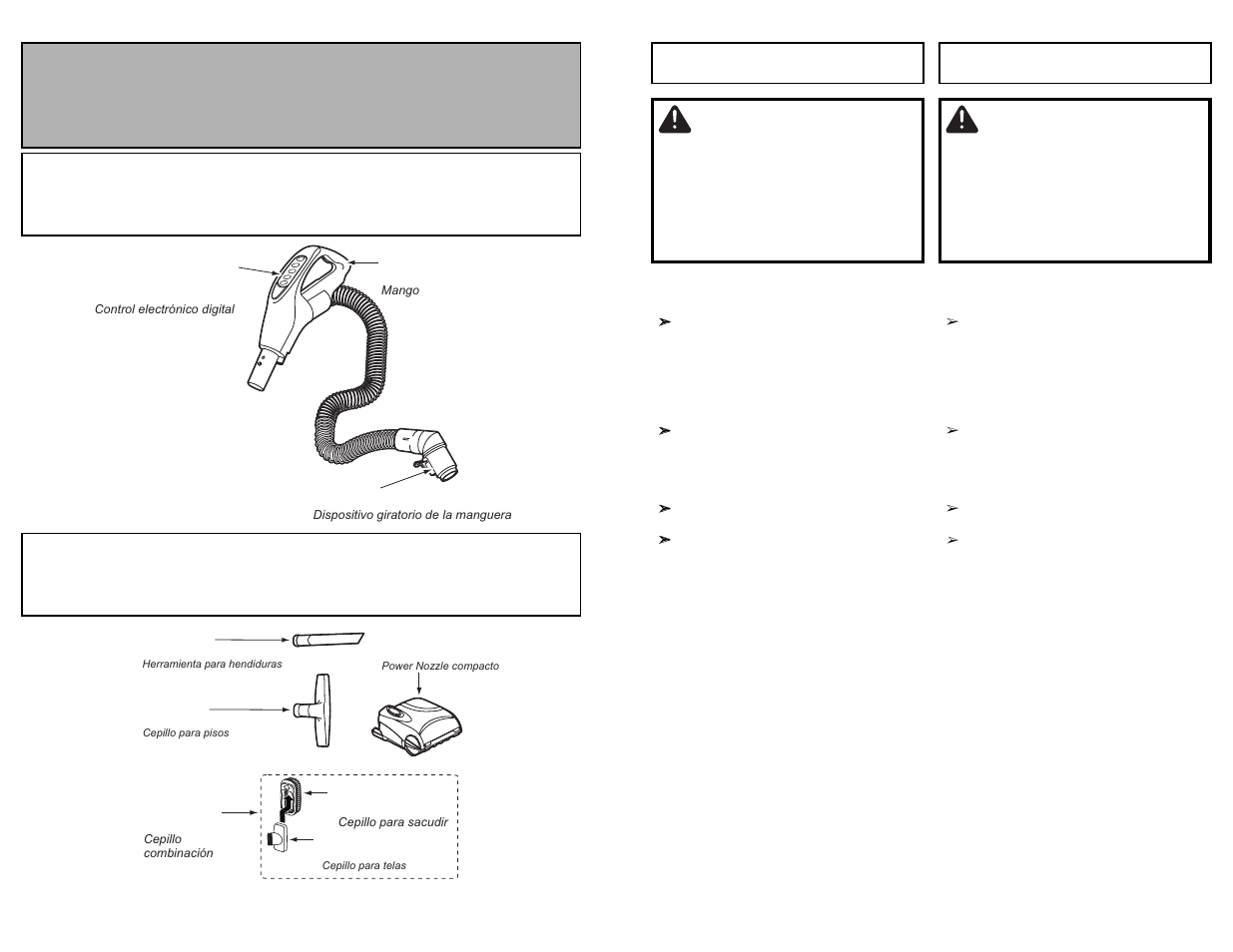 Avertissement, Advertencia | Panasonic MC-CG985 User Manual | Page 12 / 64