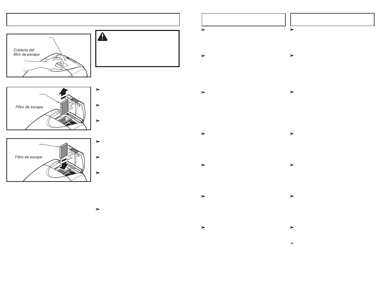 Exhaust filter changing, Warning, Exhaust filter | Panasonic MC-CG985 User Manual | Page 42 / 64