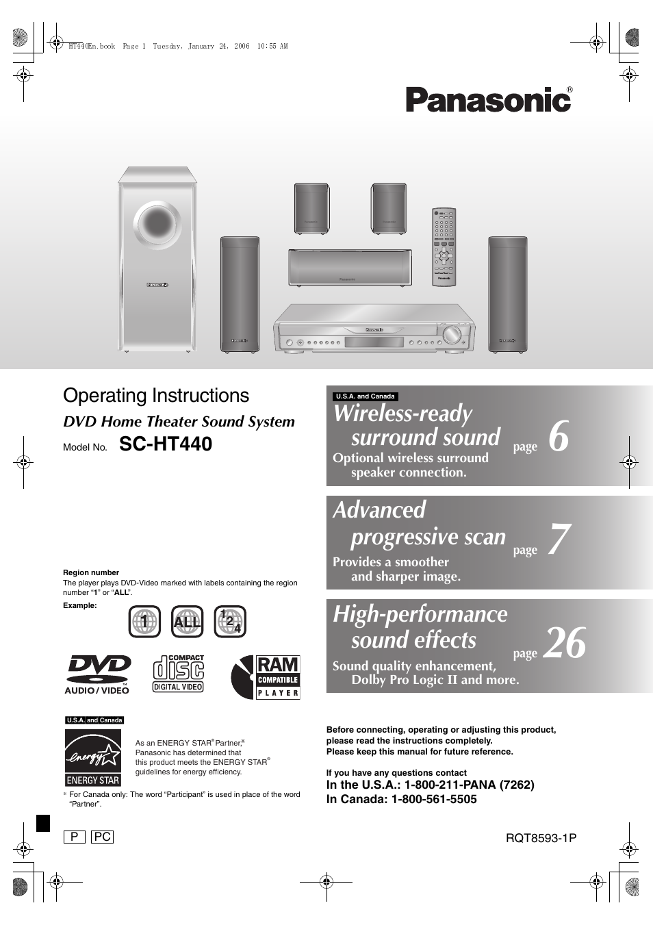 Panasonic SC-HT440 User Manual | 36 pages