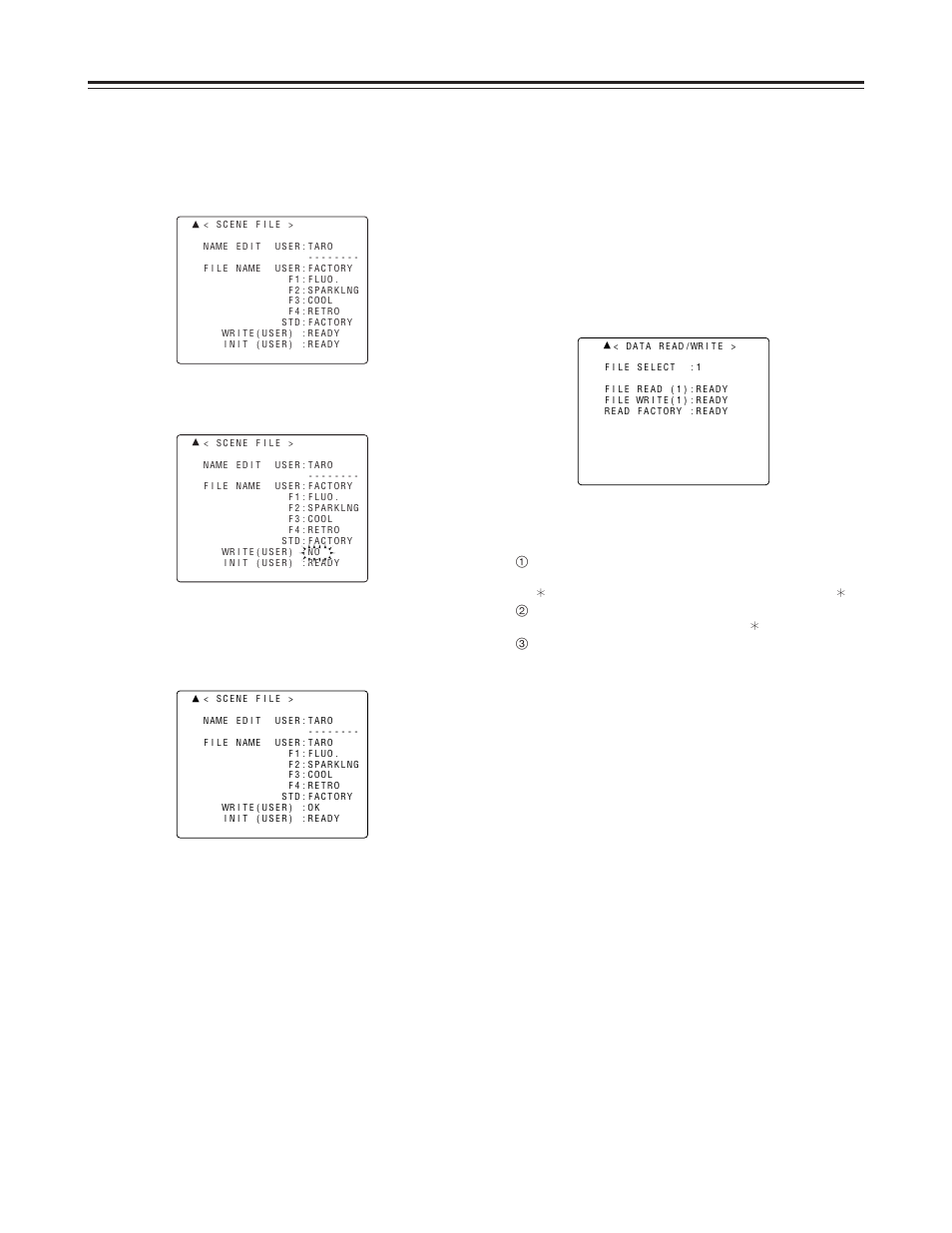Scene files | Panasonic AJ-D410A User Manual | Page 26 / 46