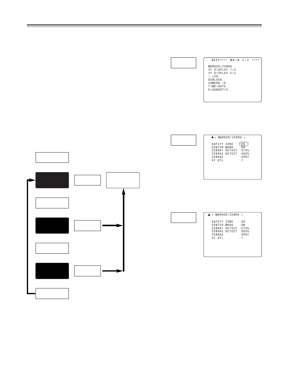 Menu operations | Panasonic AJ-D410A User Manual | Page 31 / 46