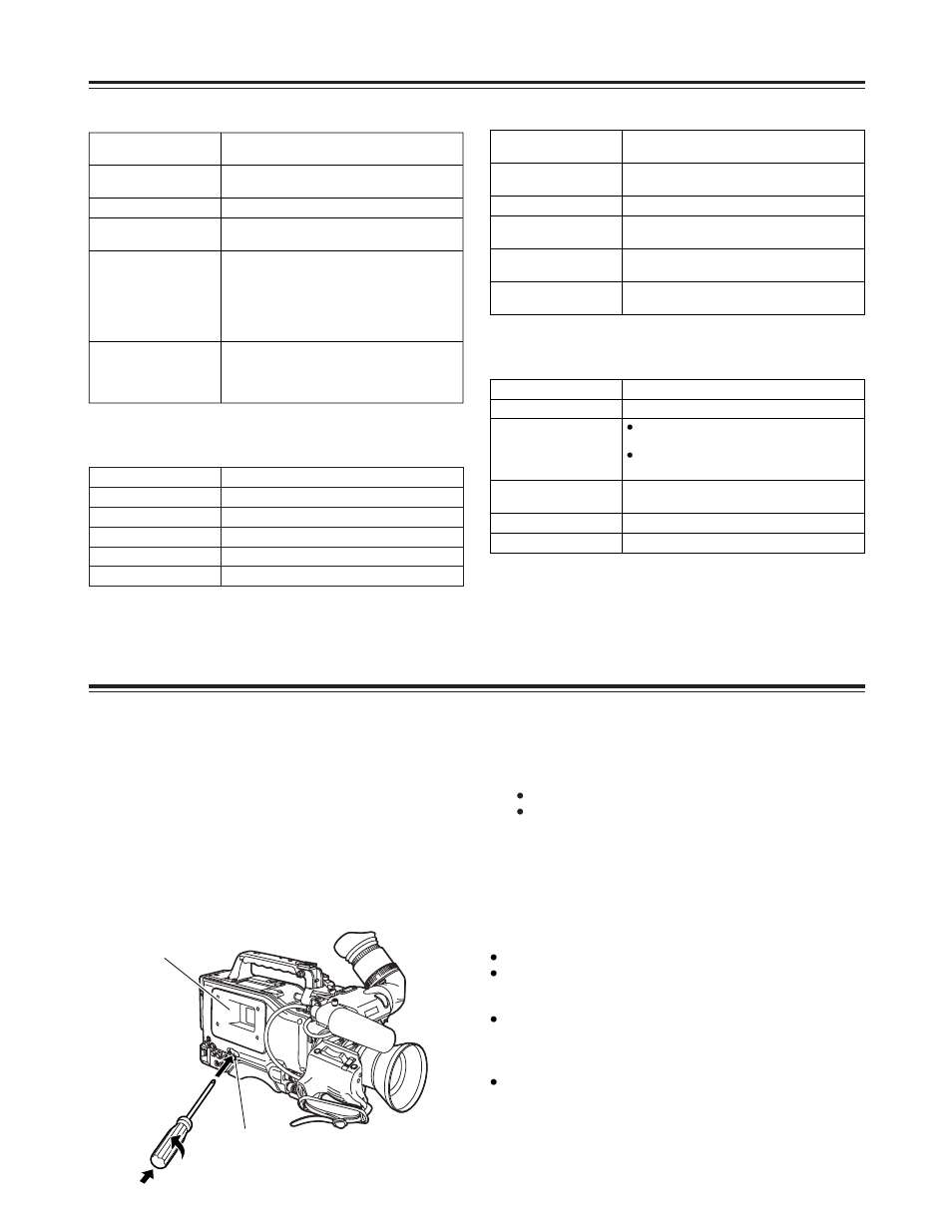 Warning system emergency eject, Battery near end, Tape near end | Wireless rf | Panasonic AJ-D410A User Manual | Page 41 / 46
