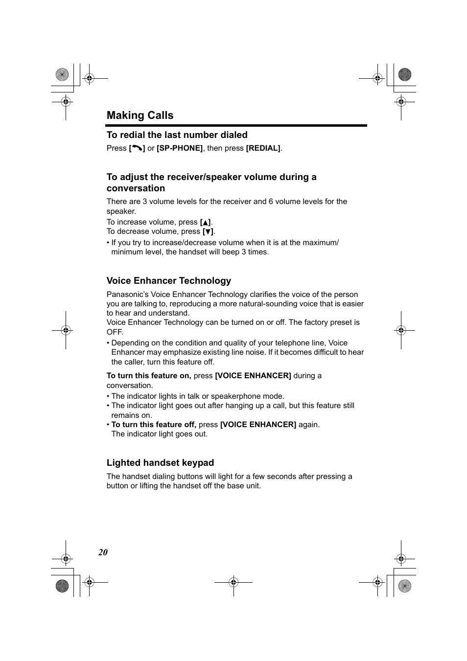 Making calls | Panasonic KX-TG2322 User Manual | Page 20 / 48