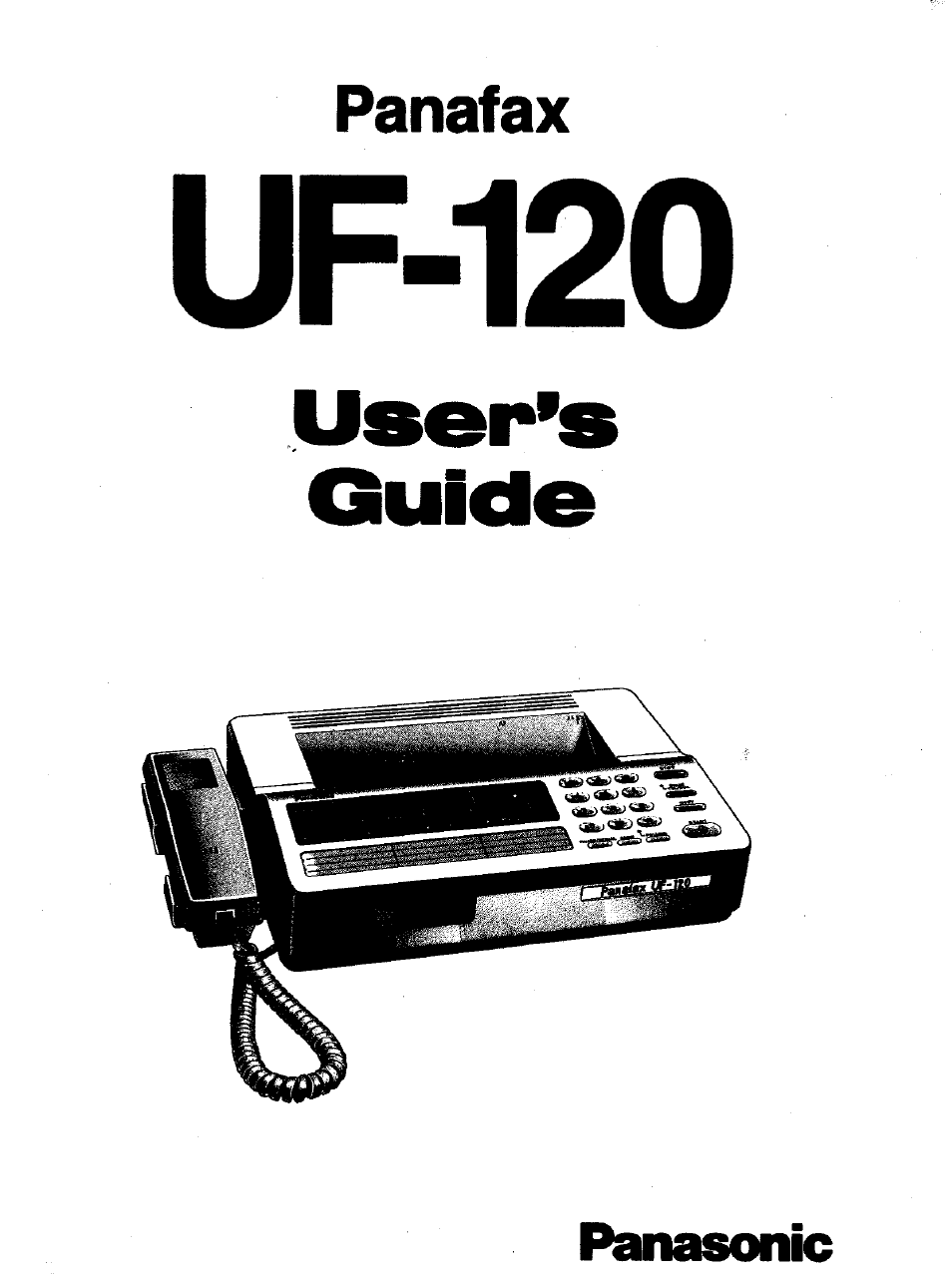 Panasonic Panafax UF-120 User Manual | 68 pages