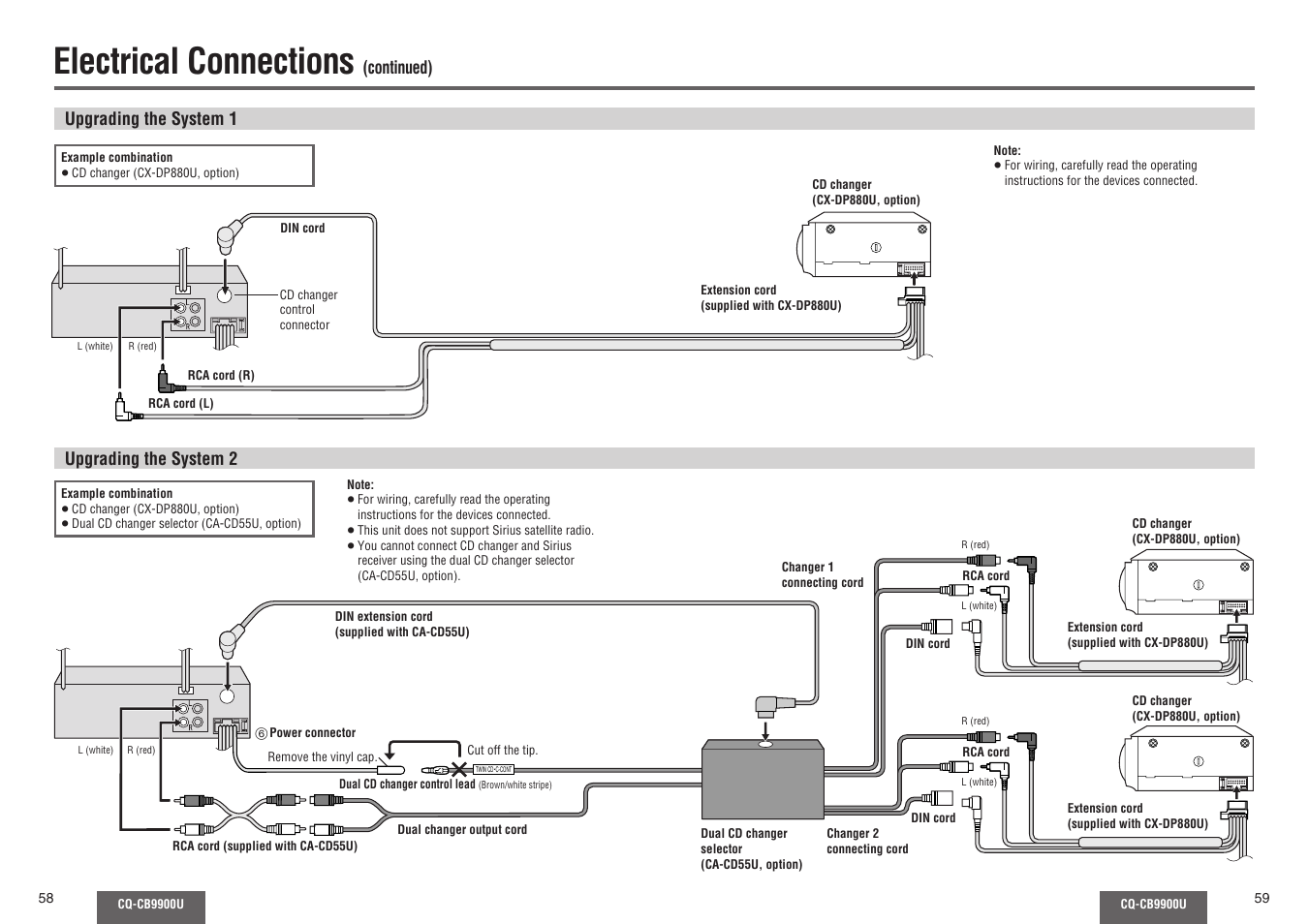 Electrical connections | Panasonic CQ-CB9900U User Manual | Page 30 / 32