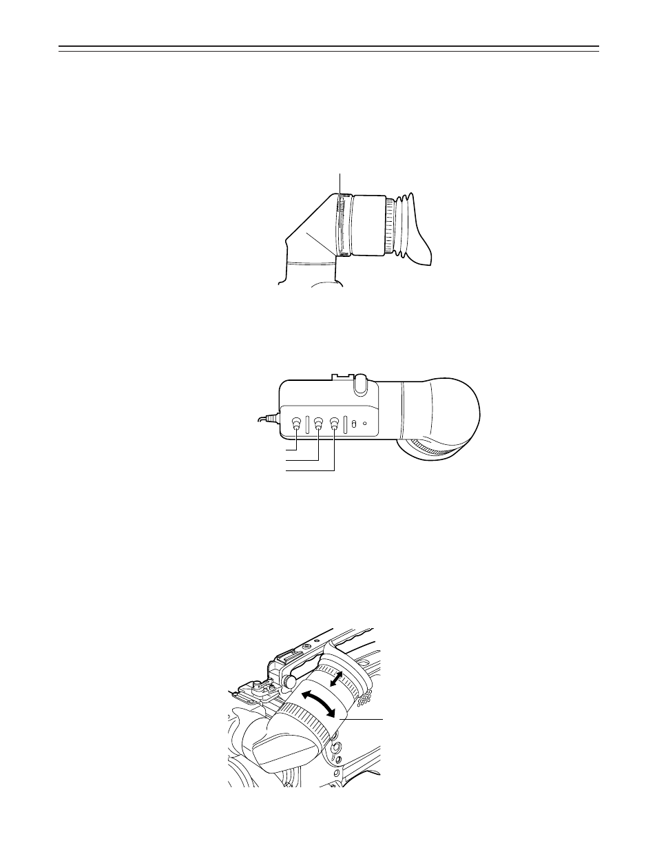 34 – adjusting the viewfinder, Adjusting the diopter and screen, Adjusting the eyecup position | Adjusting the diopter, Adjusting the screen | Panasonic AJ-D400 User Manual | Page 34 / 128