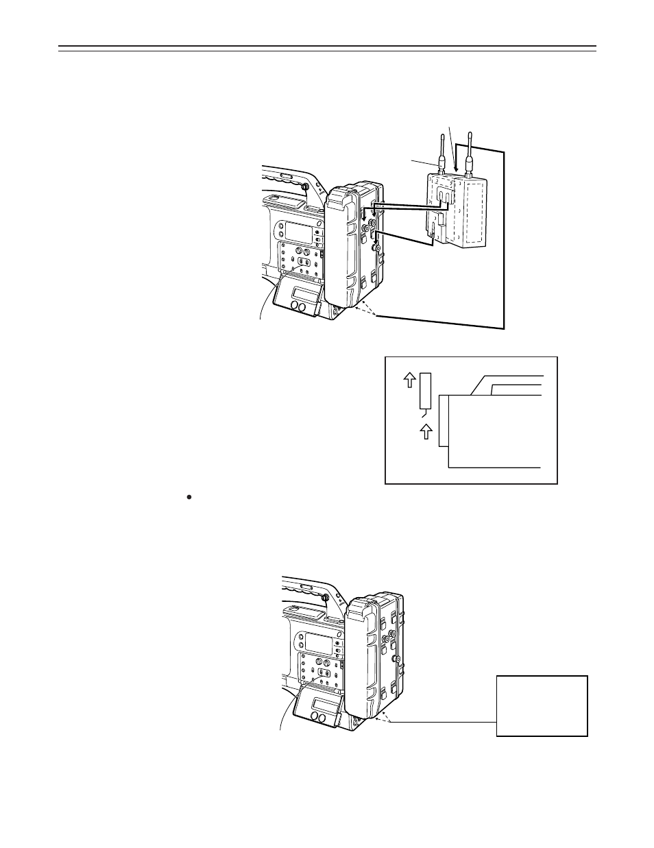 40 – audio input preparations, Mounting a wireless microphone, Connecting an audio component | Panasonic AJ-D400 User Manual | Page 40 / 128