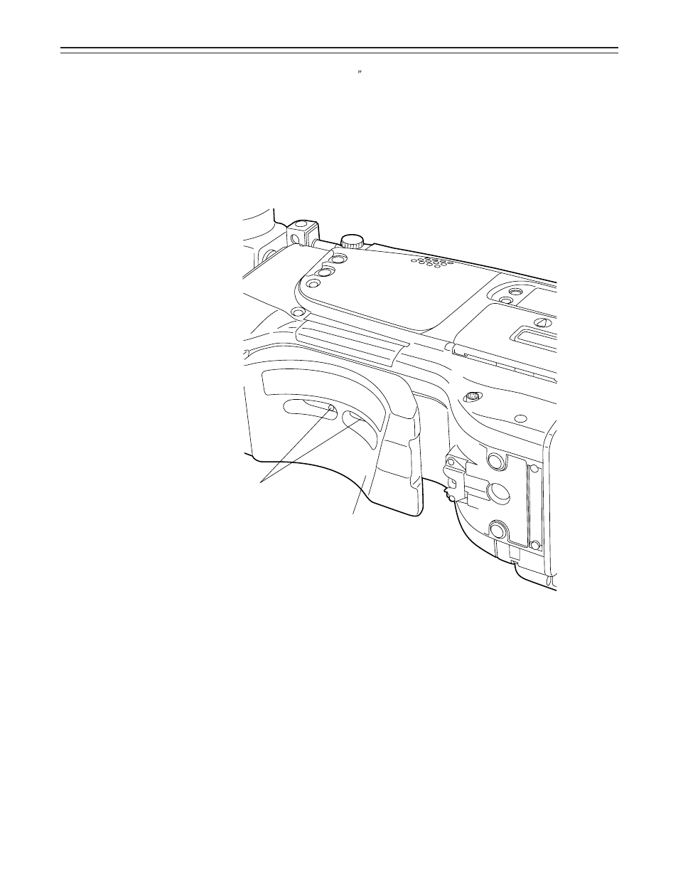 42 – adjusting the shoulder pad position, Bottom | Panasonic AJ-D400 User Manual | Page 42 / 128