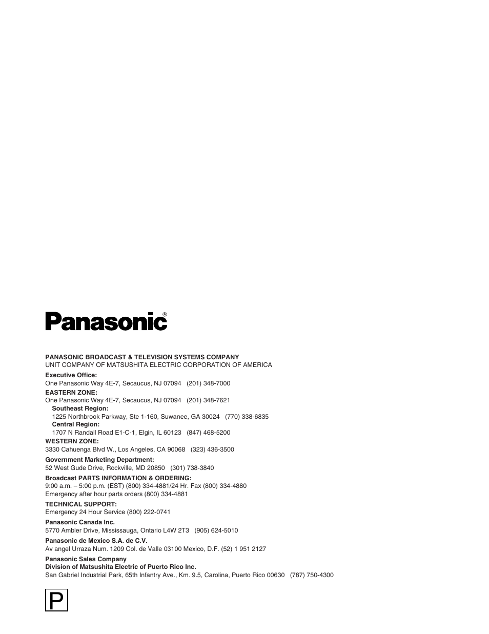 Panasonic AJ-HDX400P User Manual | Page 102 / 102