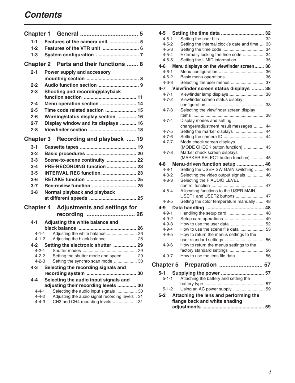 Panasonic AJ-HDX400P User Manual | Page 3 / 102