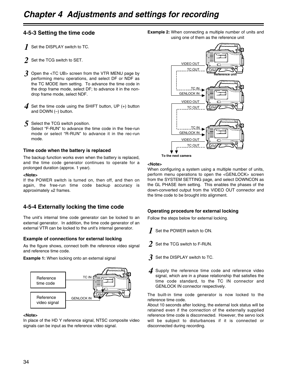 Chapter 4 adjustments and settings for recording | Panasonic AJ-HDX400P User Manual | Page 34 / 102