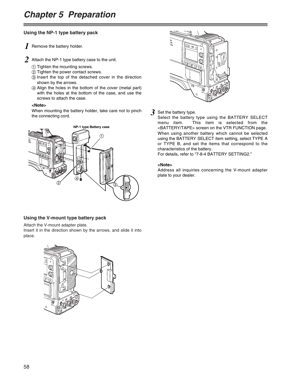 Chapter 5 preparation | Panasonic AJ-HDX400P User Manual | Page 58 / 102