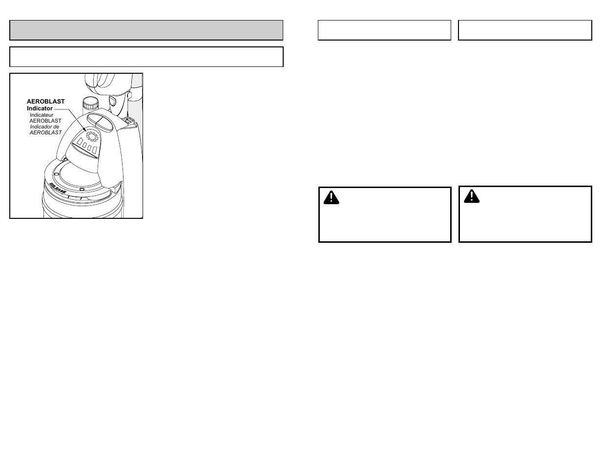 Features, Aeroblast, Attention | Cuidado | Panasonic MC-UL975 User Manual | Page 14 / 64