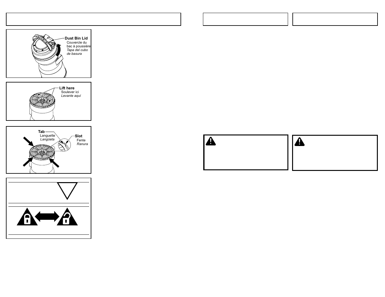 Utilisation des accessoires, Utilización de accesorios, Attention | Cuidado, Cleaning hepa primary filter | Panasonic MC-UL975 User Manual | Page 29 / 64