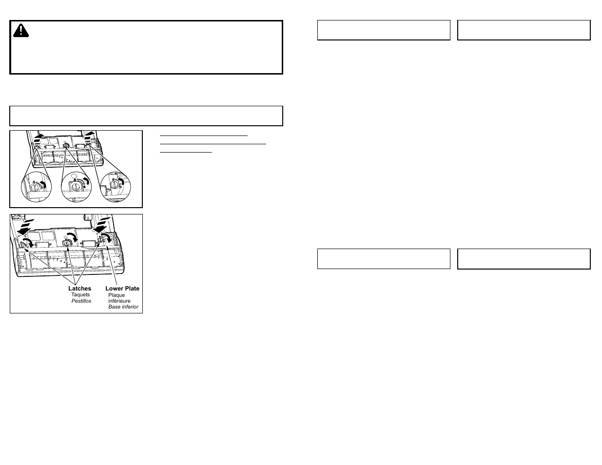 Removing and installing lower plate, Warning | Panasonic MC-UL975 User Manual | Page 46 / 64