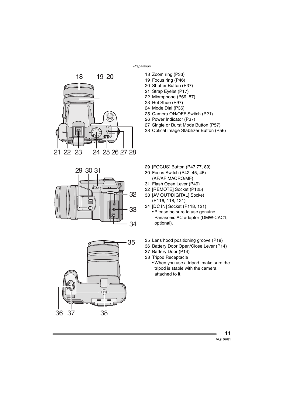 Panasonic DMC-FZ30PP User Manual | Page 11 / 148