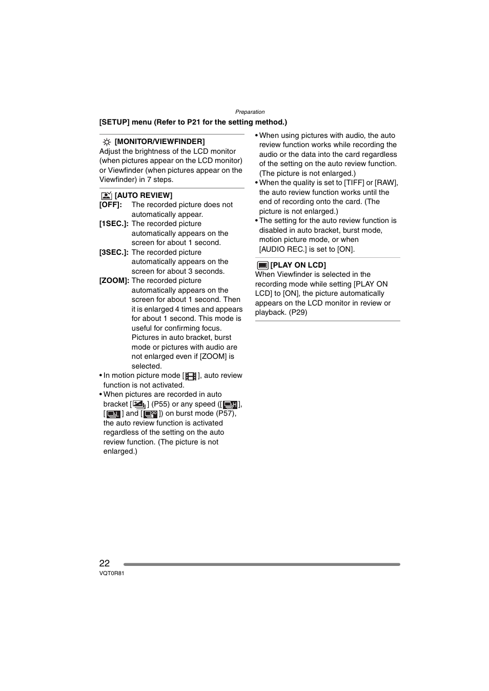 Panasonic DMC-FZ30PP User Manual | Page 22 / 148