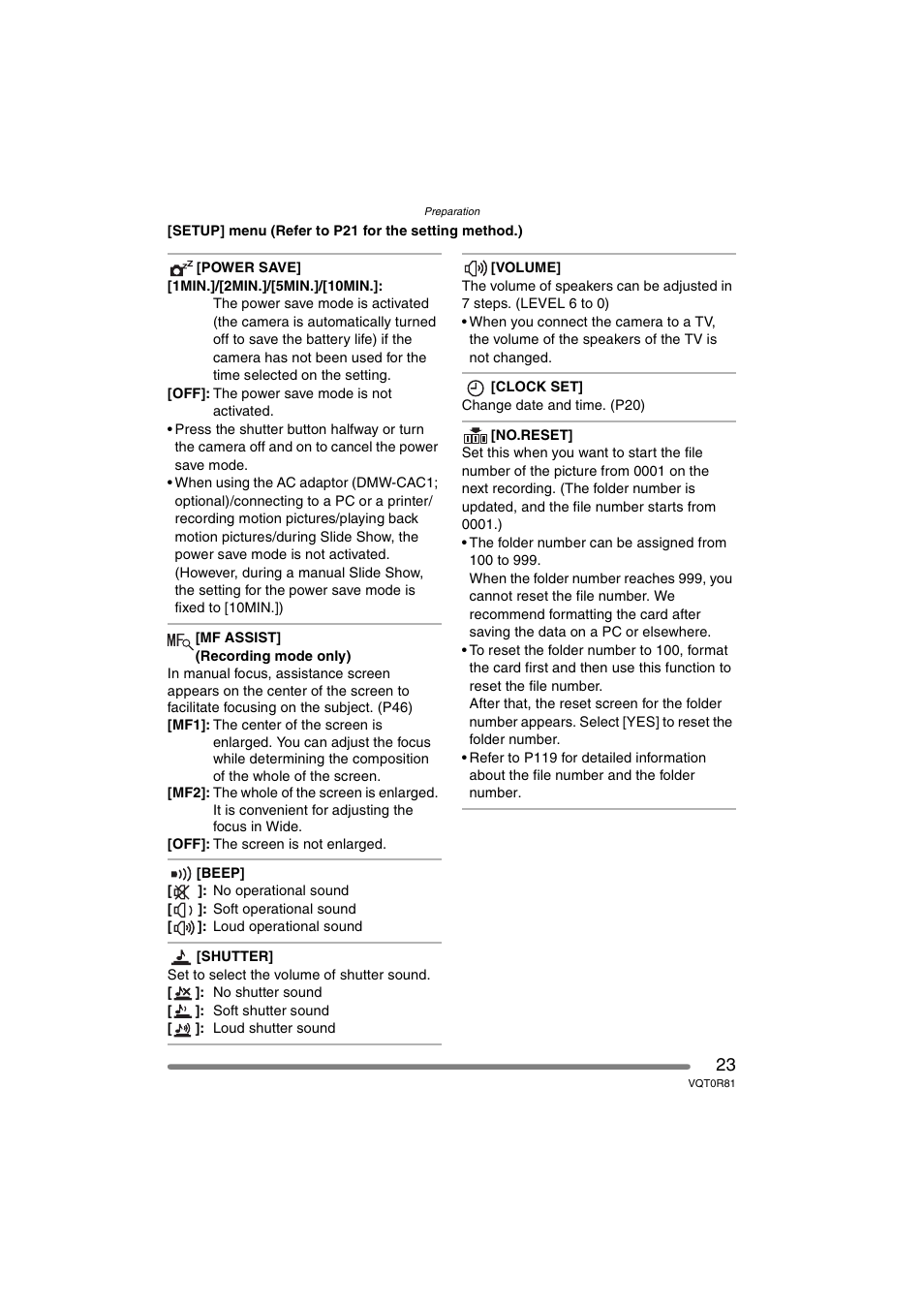 Panasonic DMC-FZ30PP User Manual | Page 23 / 148