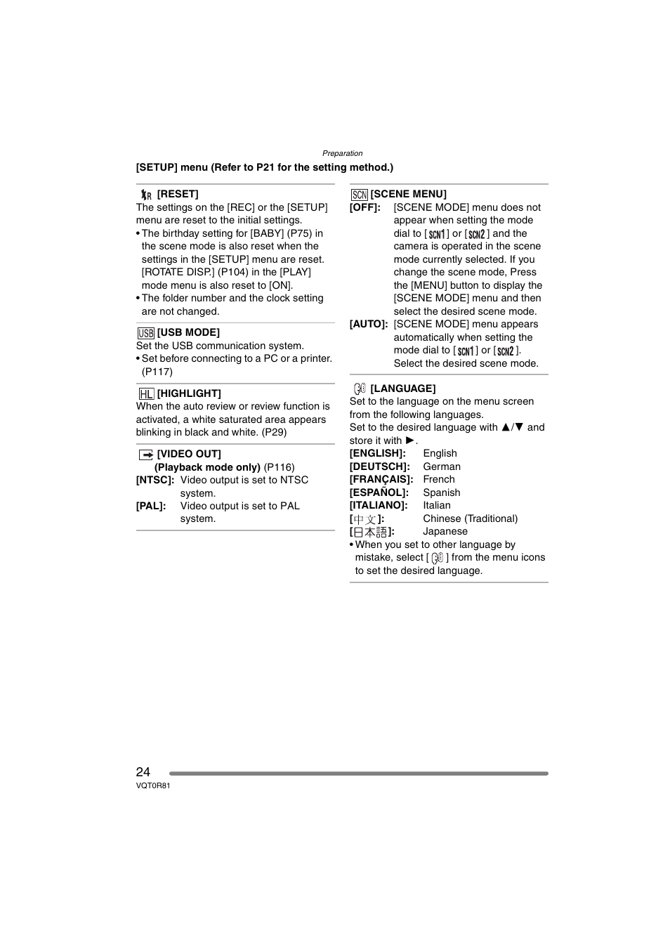 Panasonic DMC-FZ30PP User Manual | Page 24 / 148