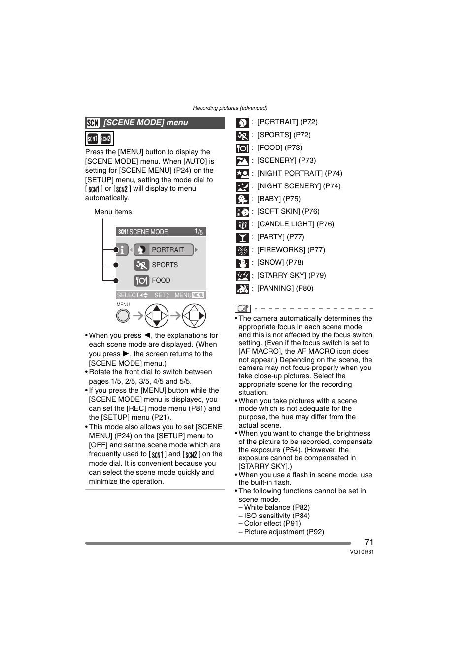 Panasonic DMC-FZ30PP User Manual | Page 71 / 148