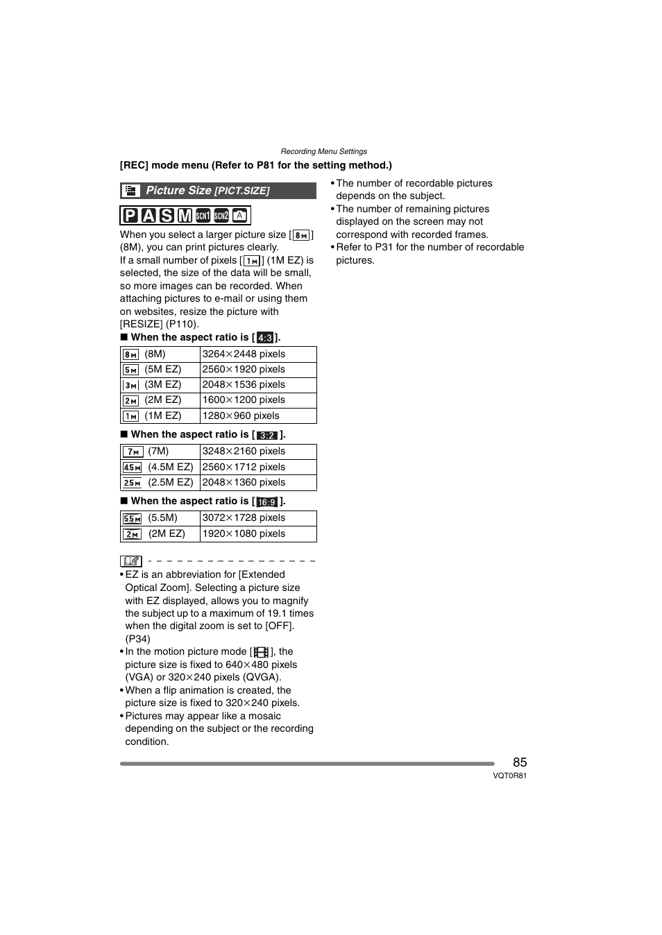 Panasonic DMC-FZ30PP User Manual | Page 85 / 148
