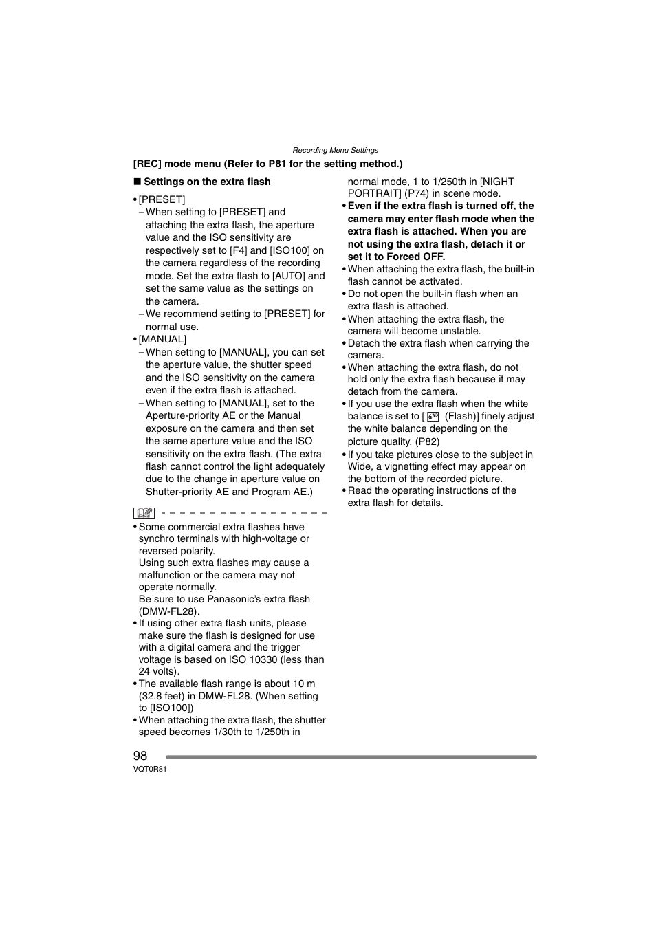 Panasonic DMC-FZ30PP User Manual | Page 98 / 148