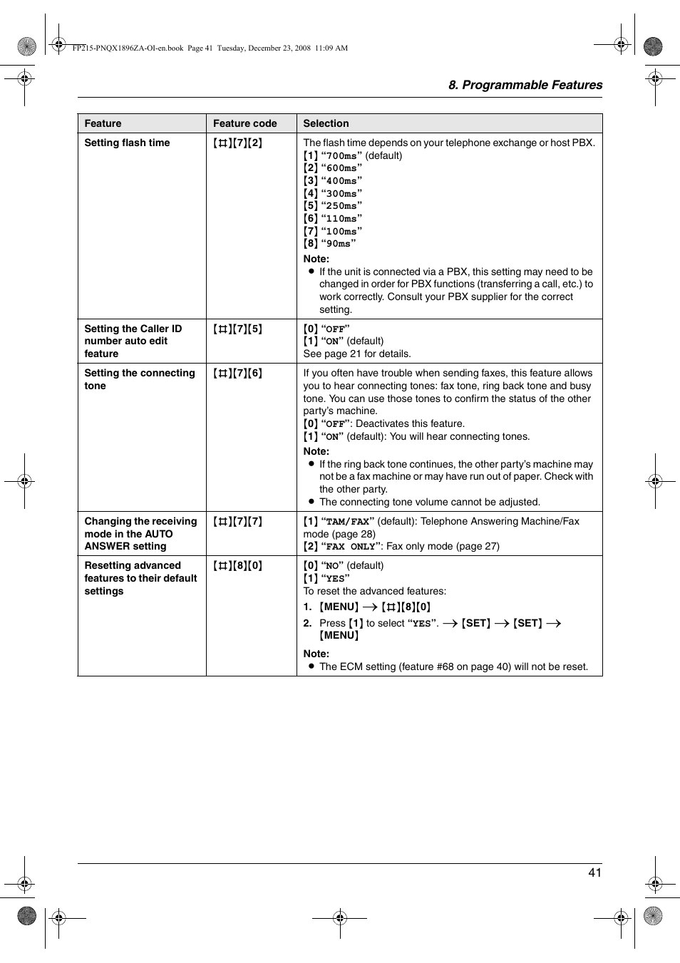 41) be, 41) bef | Panasonic KX-FP215 User Manual | Page 41 / 60