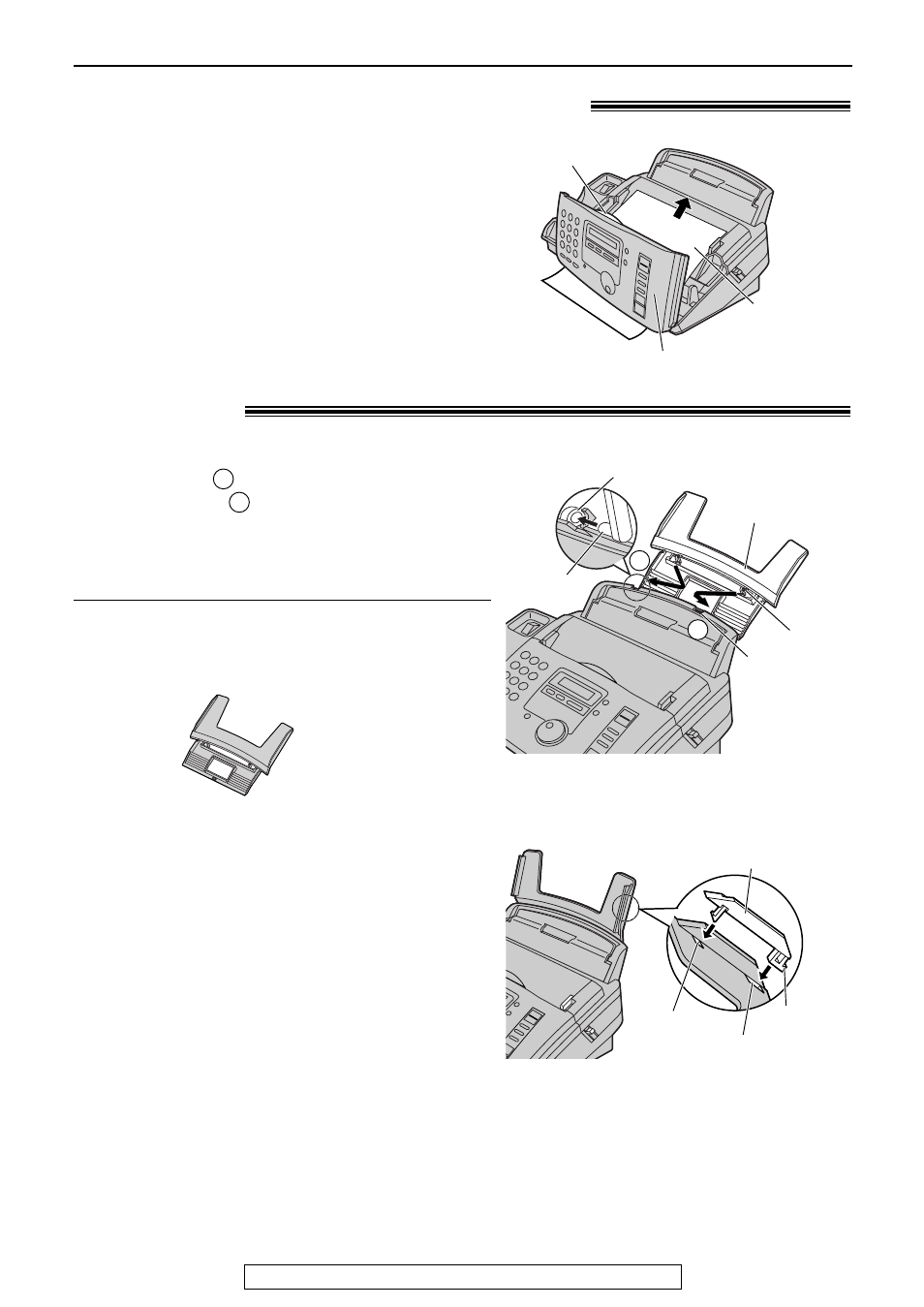 Setup, Paper tray, Removing the information leaflet | Panasonic KX-FP81 User Manual | Page 10 / 76