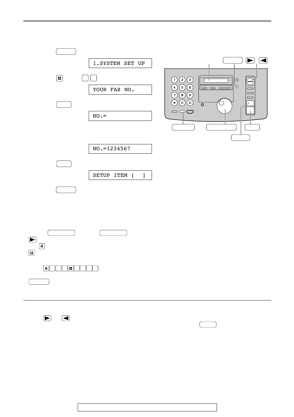 Setup, Setting your facsimile telephone number | Panasonic KX-FP81 User Manual | Page 16 / 76