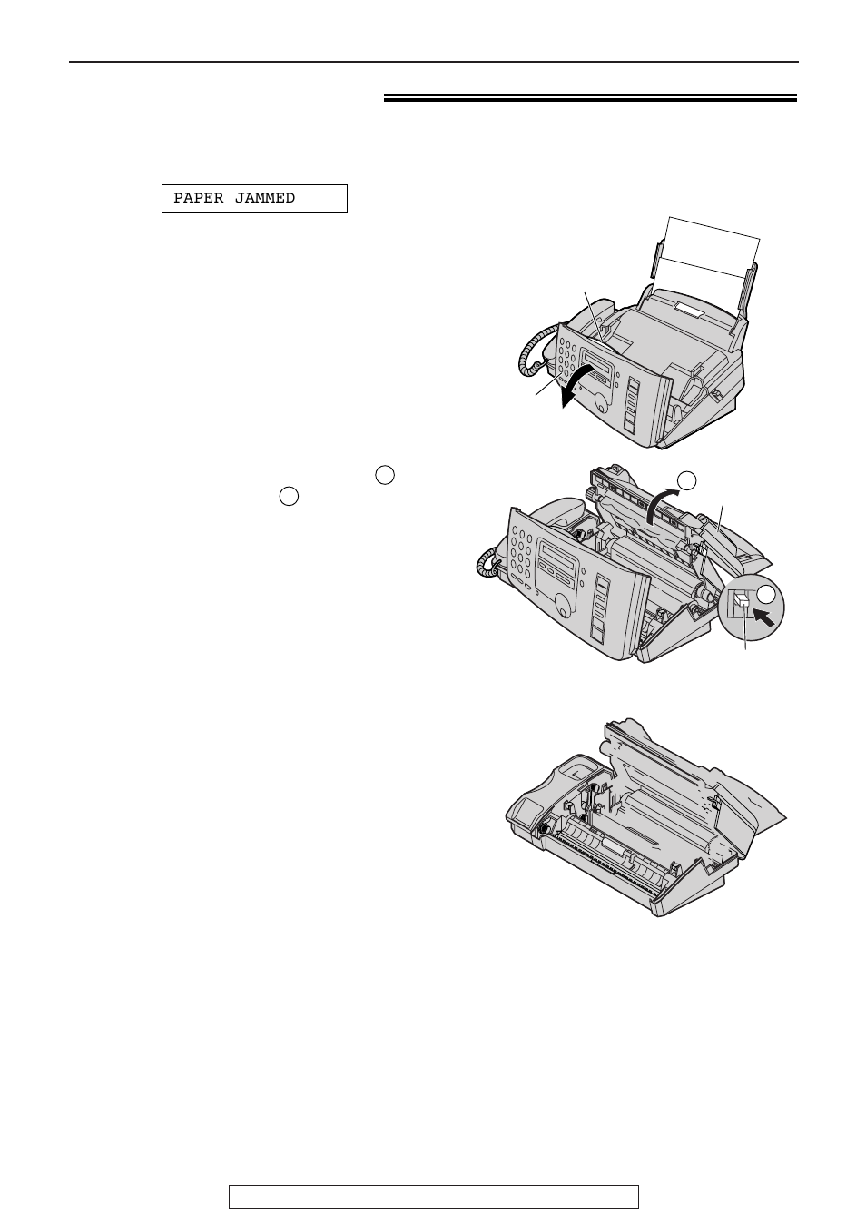 Jams, Recording paper jam | Panasonic KX-FP81 User Manual | Page 62 / 76