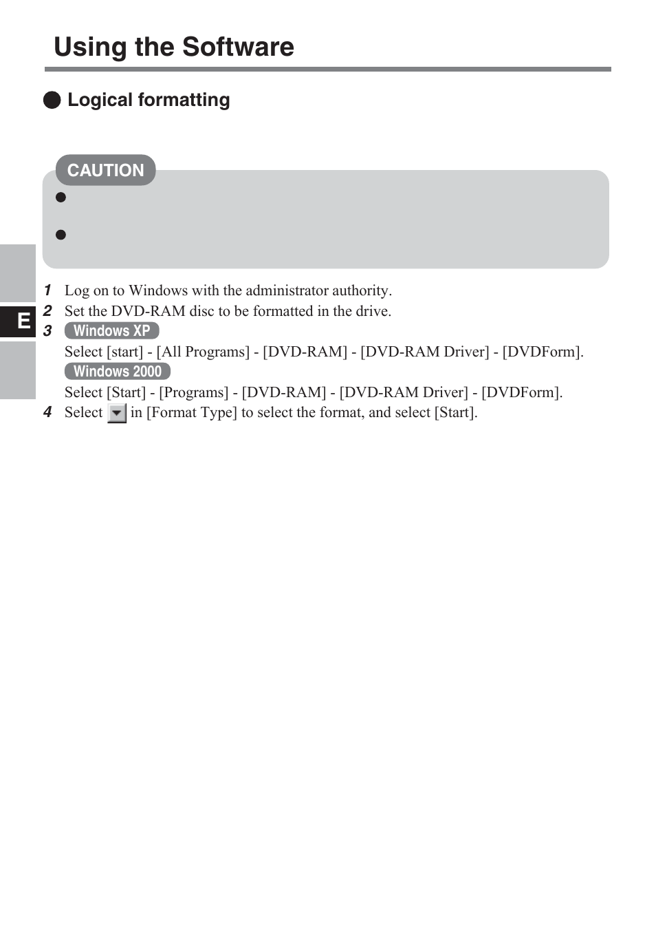 Using the software | Panasonic CF-VDM732U User Manual | Page 22 / 96