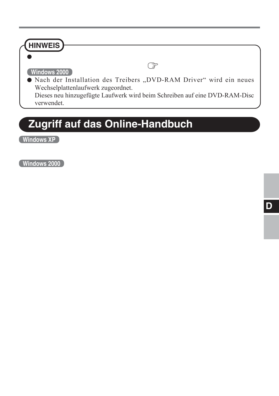 Zugriff auf das online-handbuch | Panasonic CF-VDM732U User Manual | Page 35 / 96