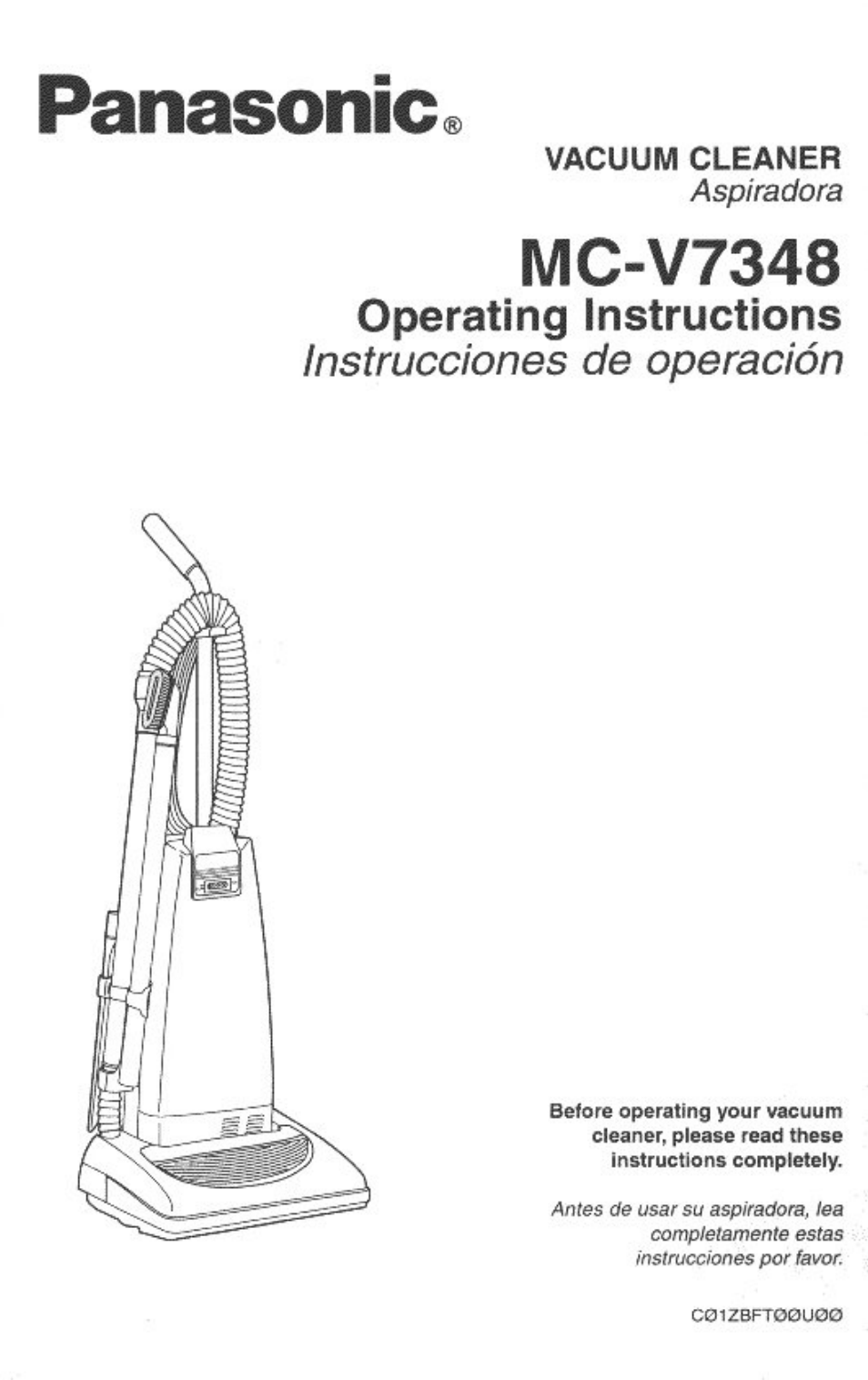 Panasonic MC-V7348 User Manual | 24 pages