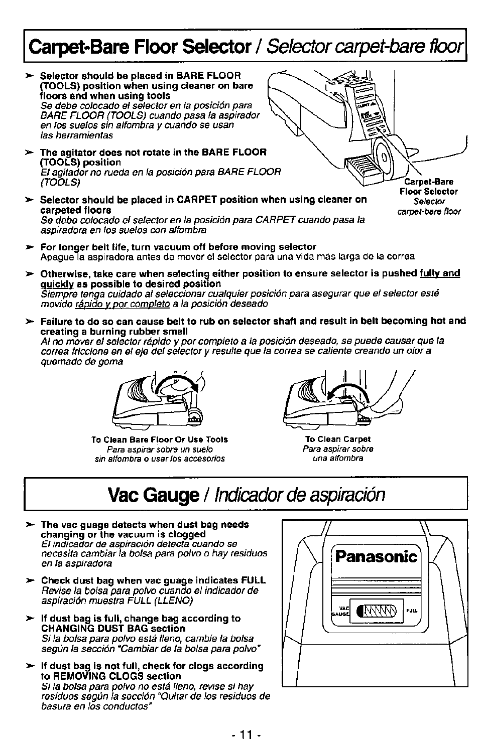 Panasonic MC-V7348 User Manual | Page 11 / 24
