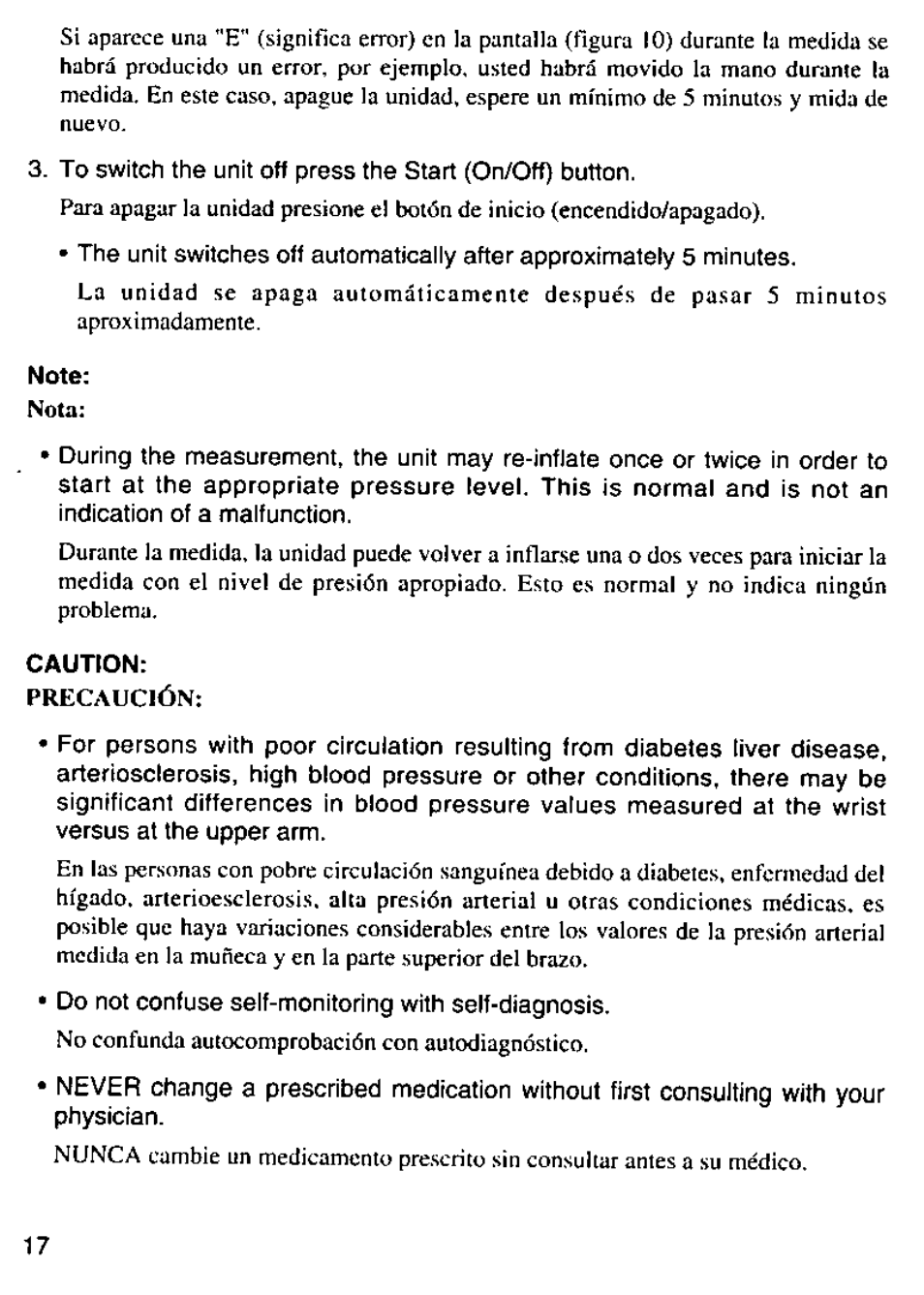 Panasonic EW280 User Manual | Page 18 / 32