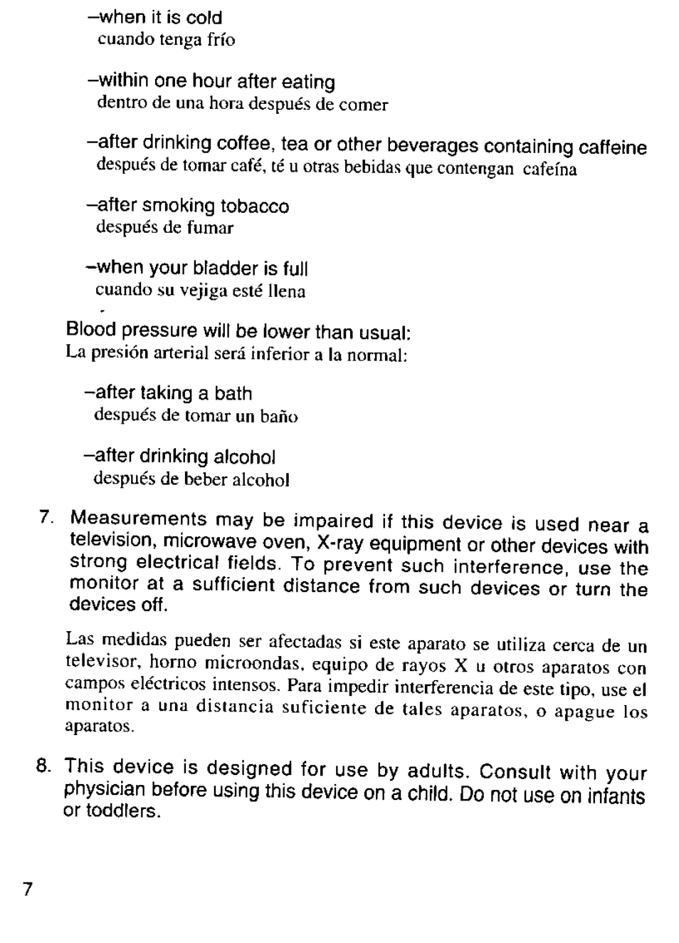 Panasonic EW280 User Manual | Page 8 / 32