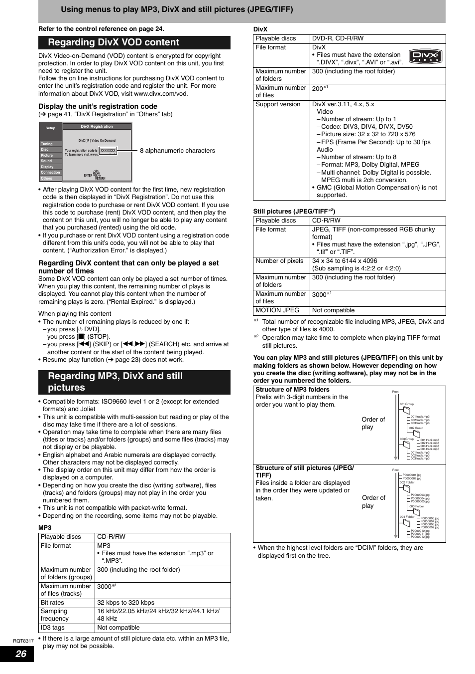 Display the unit’s registration code | Panasonic DIGA DMR-ES15 User Manual | Page 26 / 52