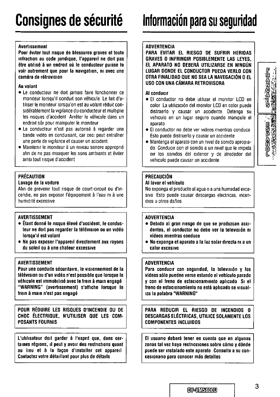 Pi ш|| ciy¿vm5800u | Panasonic CY-VM5800U User Manual | Page 3 / 64