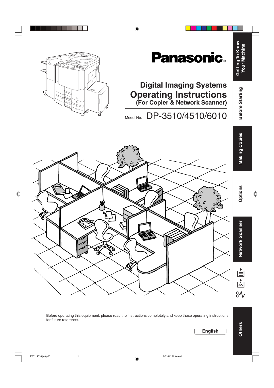 Panasonic DP-3510 User Manual | 130 pages