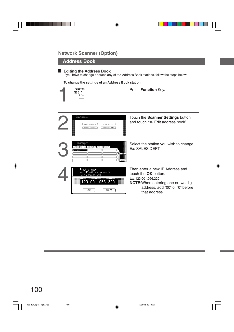 Panasonic DP-3510 User Manual | Page 100 / 130