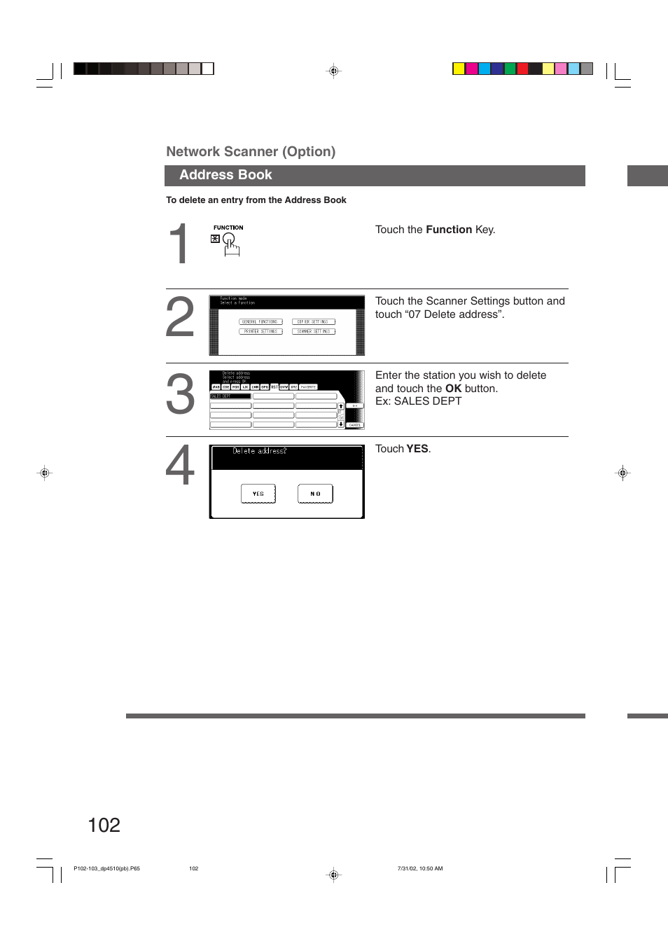 Panasonic DP-3510 User Manual | Page 102 / 130