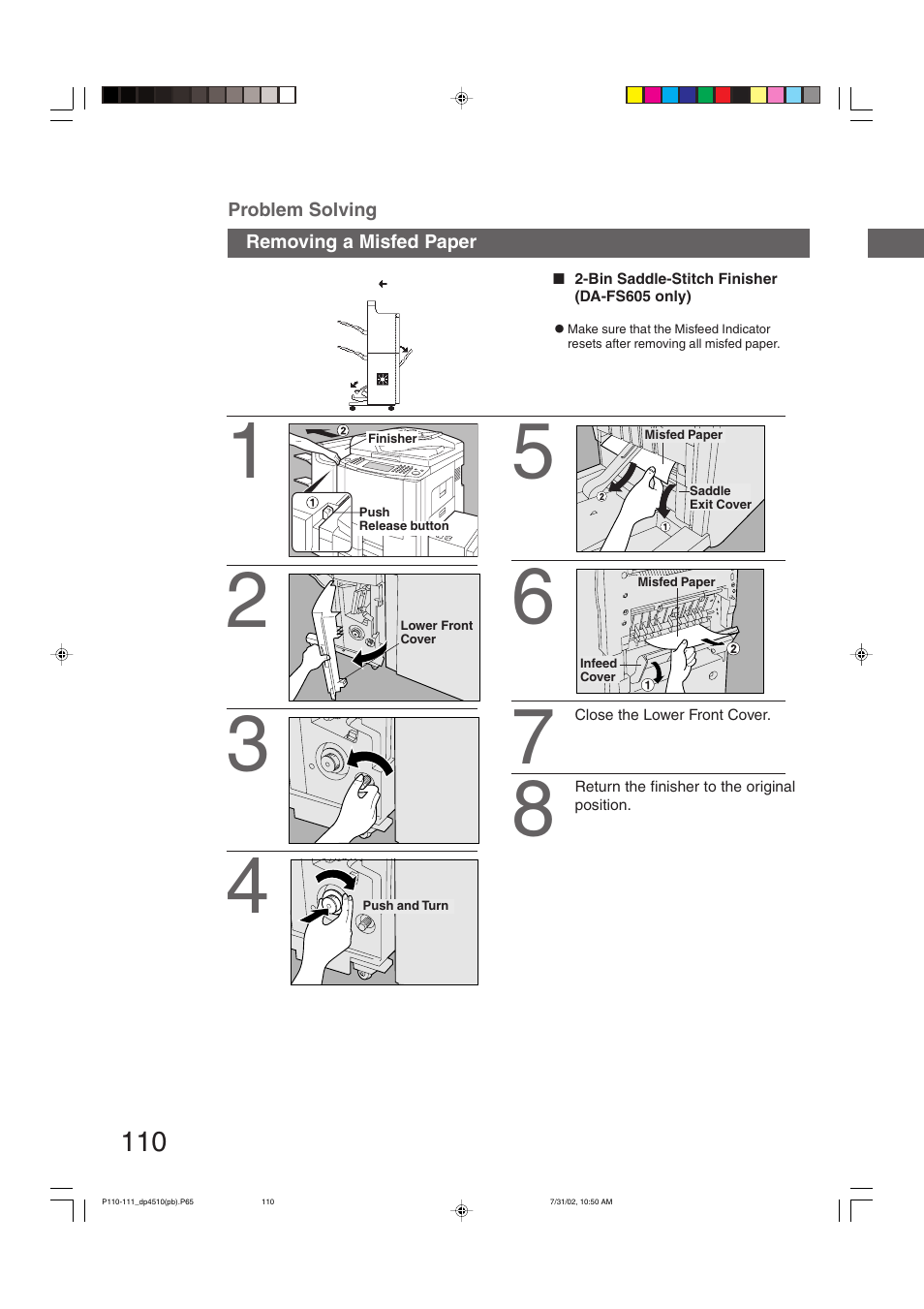 Panasonic DP-3510 User Manual | Page 110 / 130