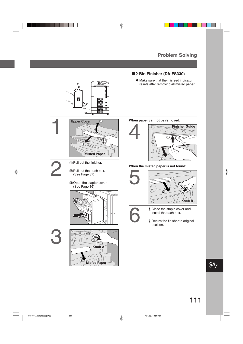 Panasonic DP-3510 User Manual | Page 111 / 130