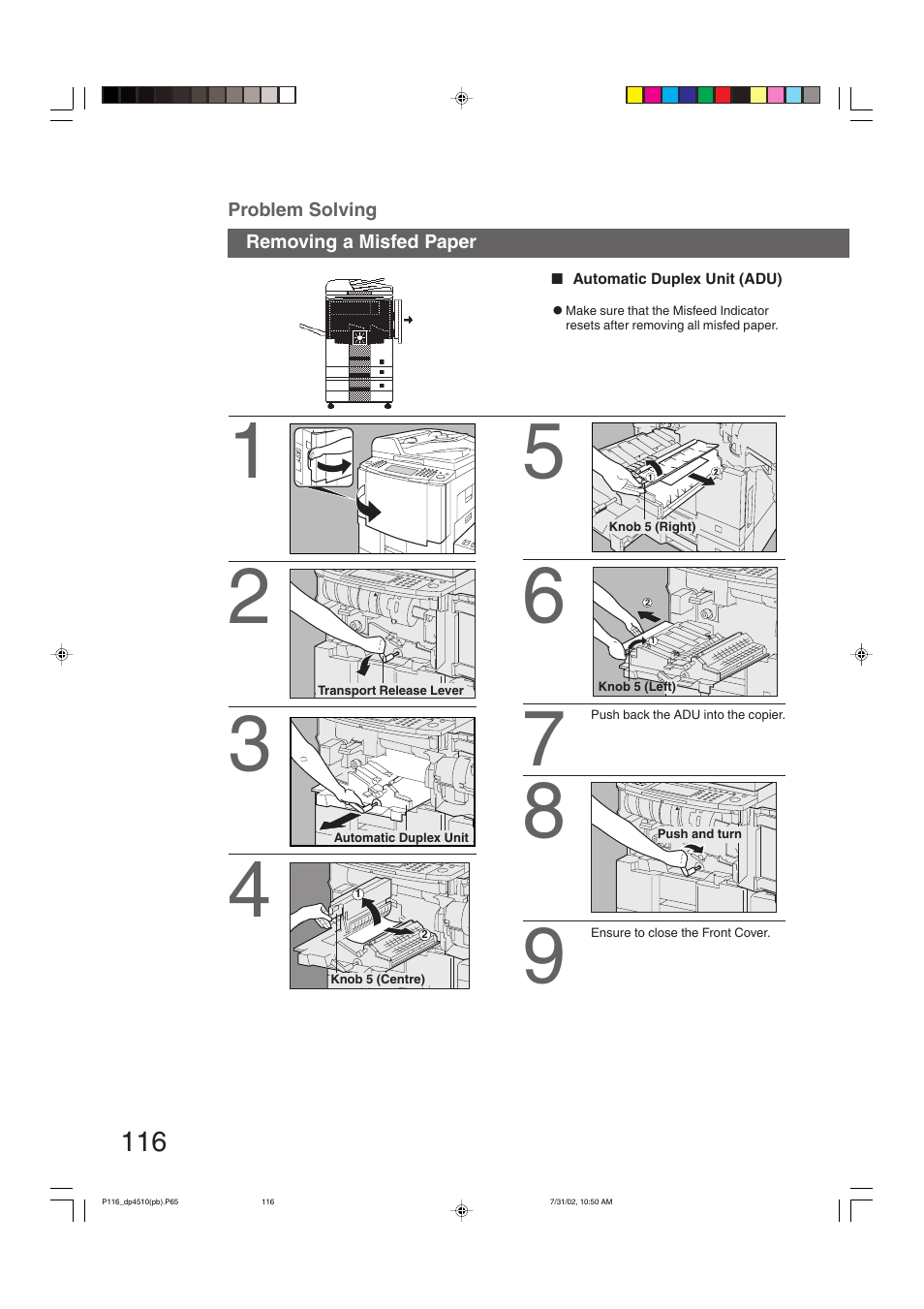 Panasonic DP-3510 User Manual | Page 116 / 130